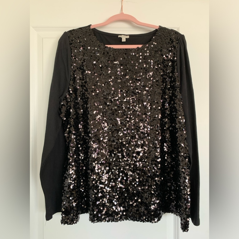 Sequin Front Crewneck Tee